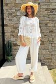Laundry B Avery Crochet Top White - 